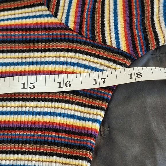 ASOS DESIGN Dress Women's 8 Striped Henley Ribbed Mini Y2K Style Lightweight - Picture 5 of 8